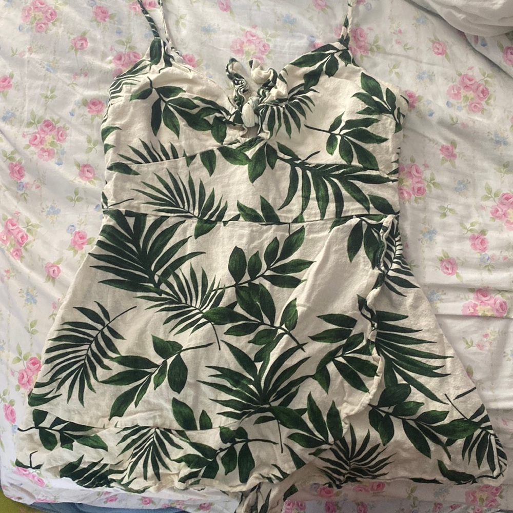 Tropical linen romper from nordstroms